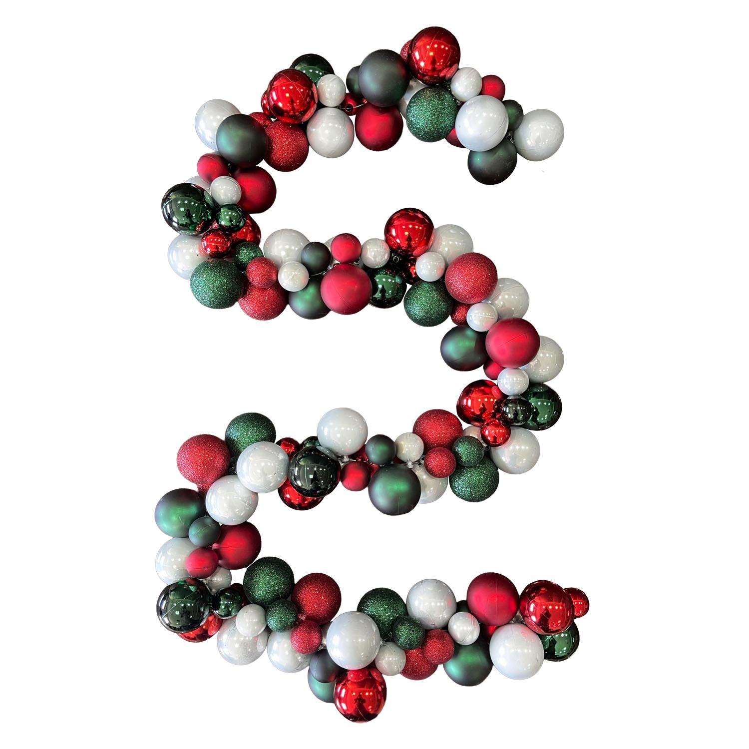 Shatterproof Cluster Ball Garland In Mistletoe Magic