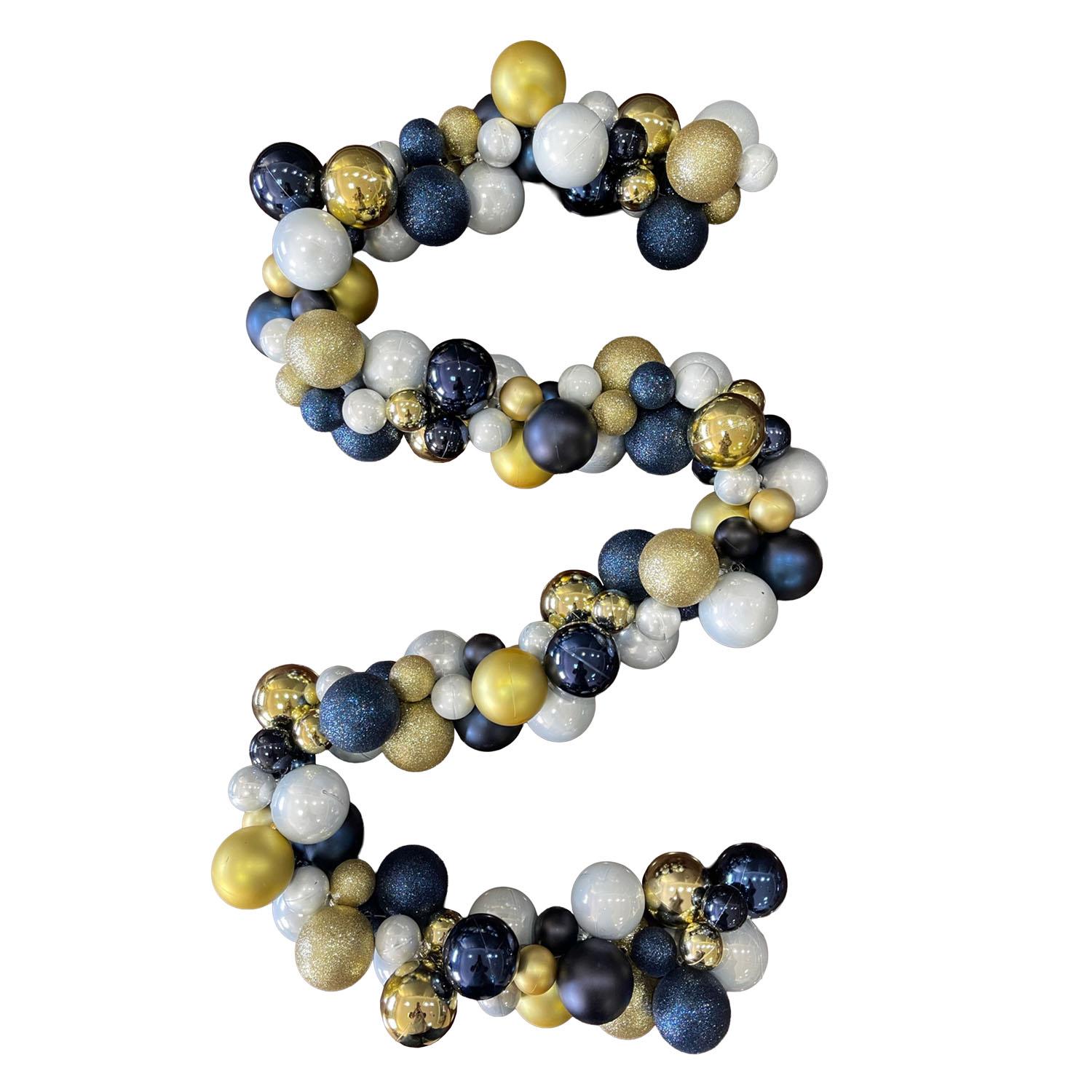 Shatterproof Cluster Ball Garland In Blue Kismet
