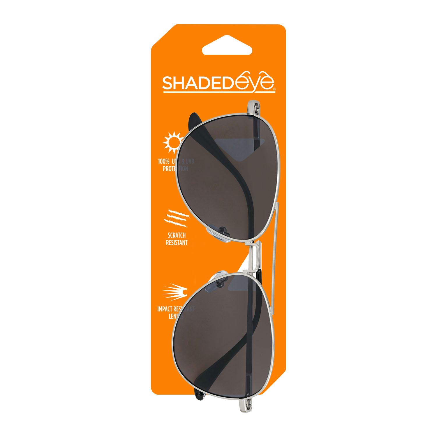 Silver Aviator with Black Arms and Black Lens