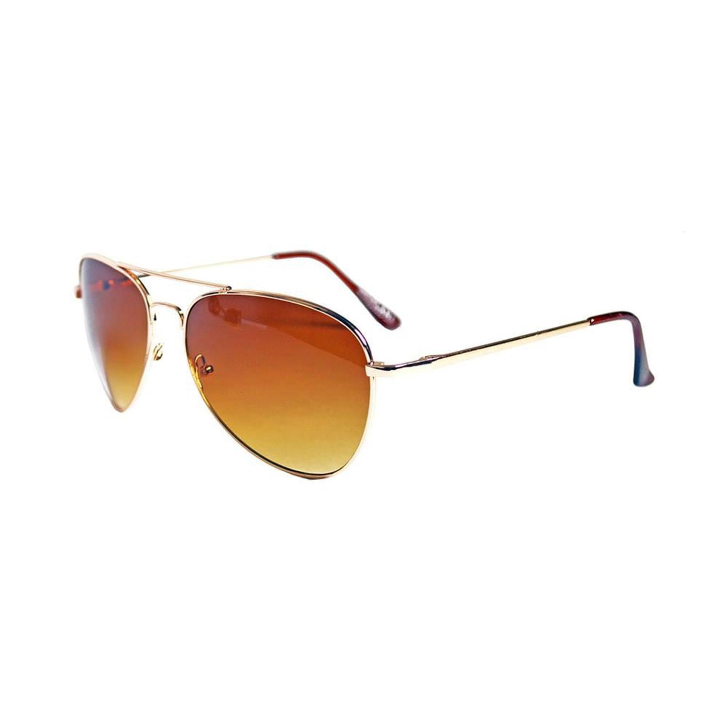 Gold Aviator with Tortoise Arms and Amber Lens