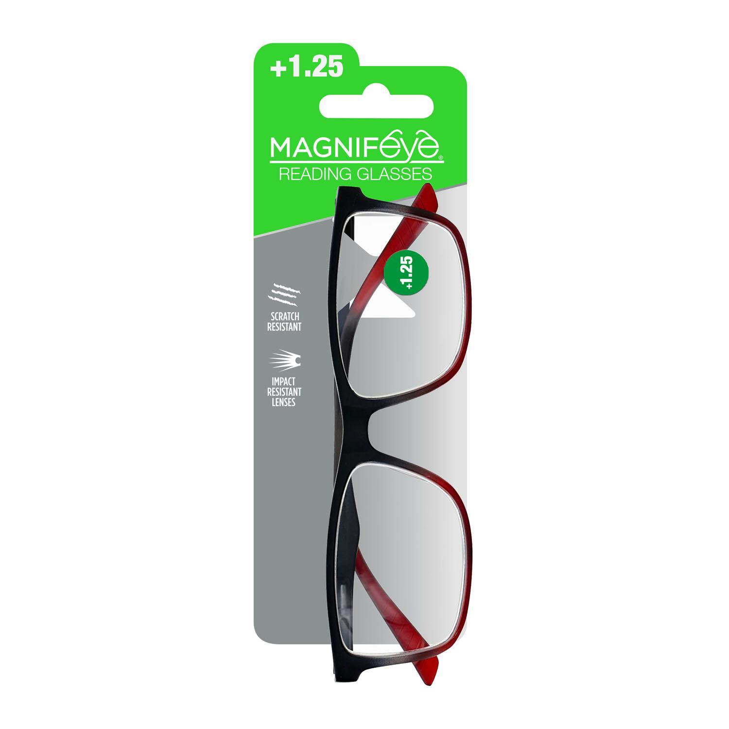 Lunettes rouge ombré Magnifeye +1,25