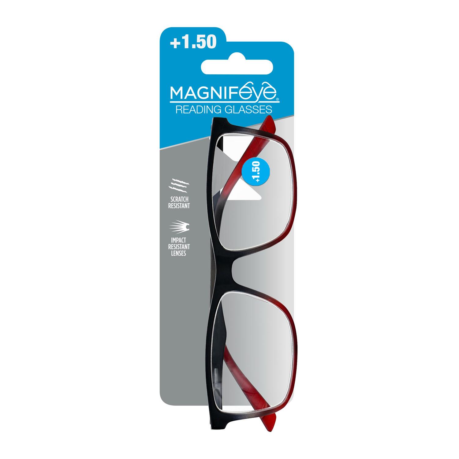 Lunettes rouge ombré Magnifeye +1,5