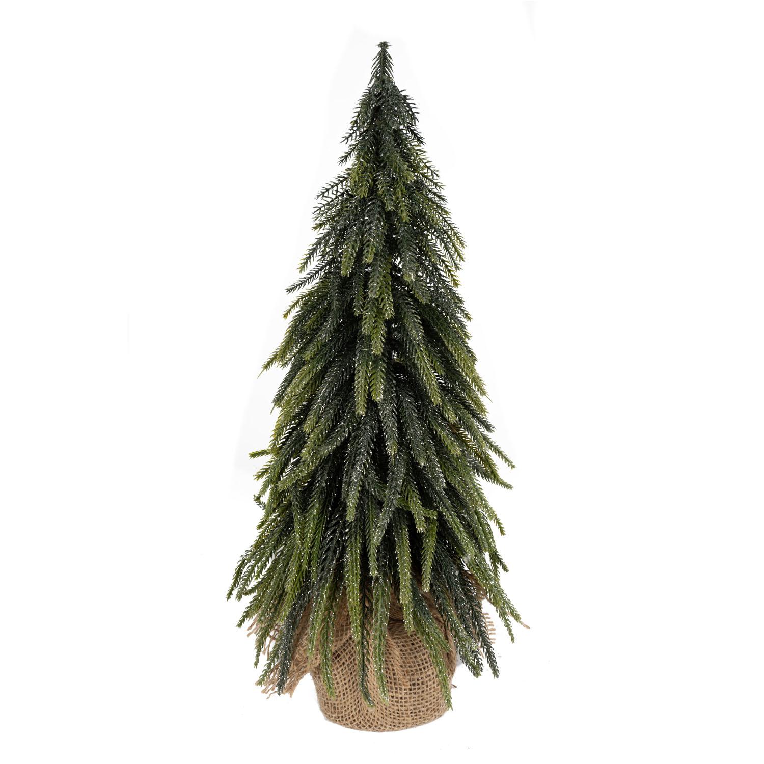 Tree Pine PE Burlap Covered Base 17.7"