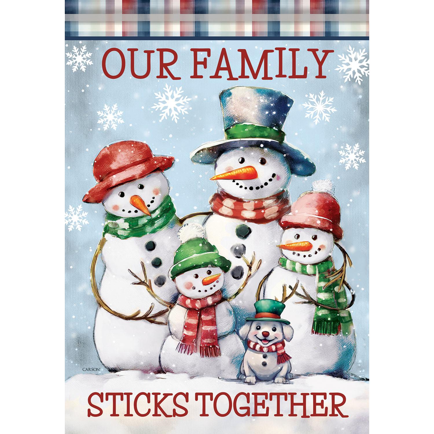 Winter Garden Flag Family Sticks Together