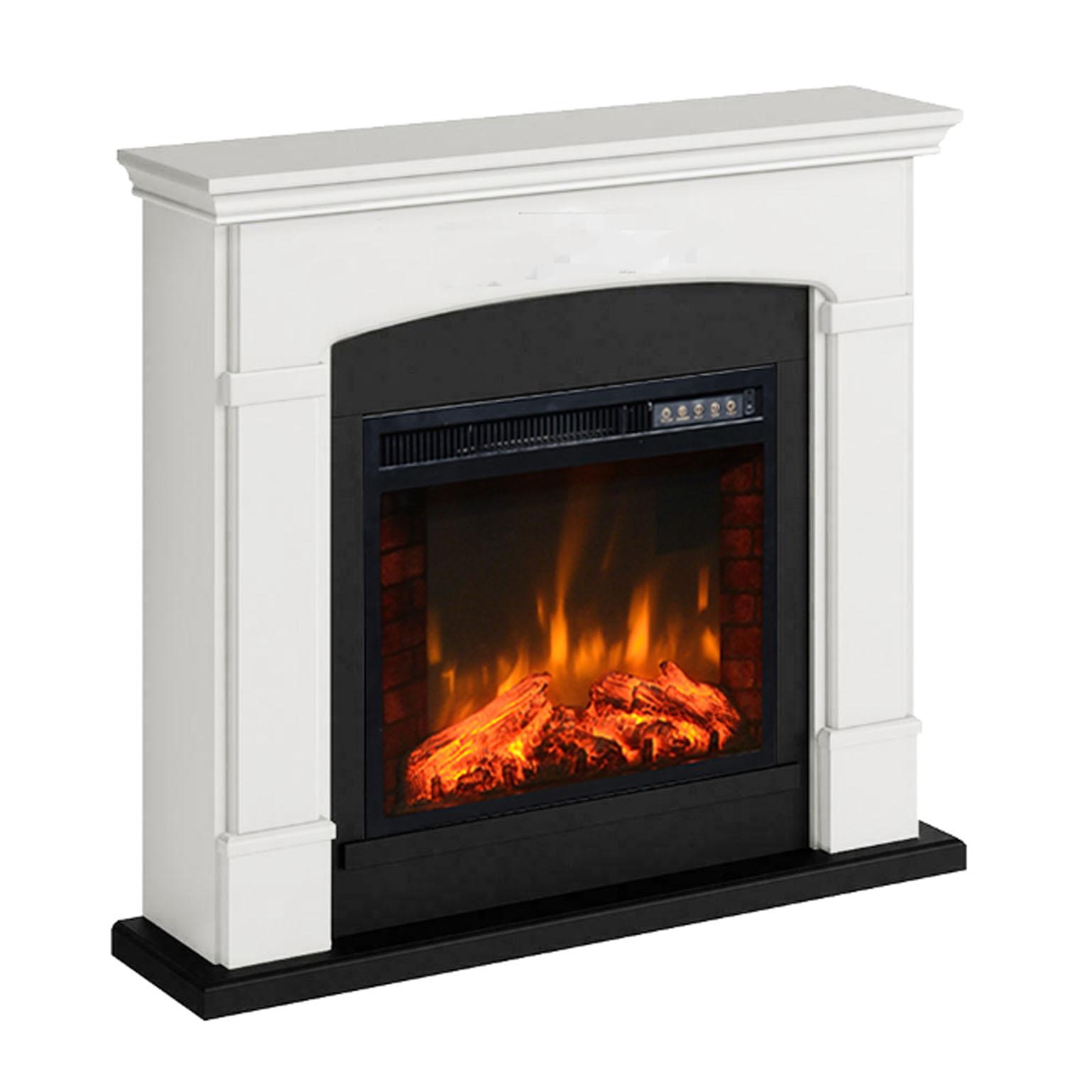 42" Free-standing Electric Fire Place Wood Veneer