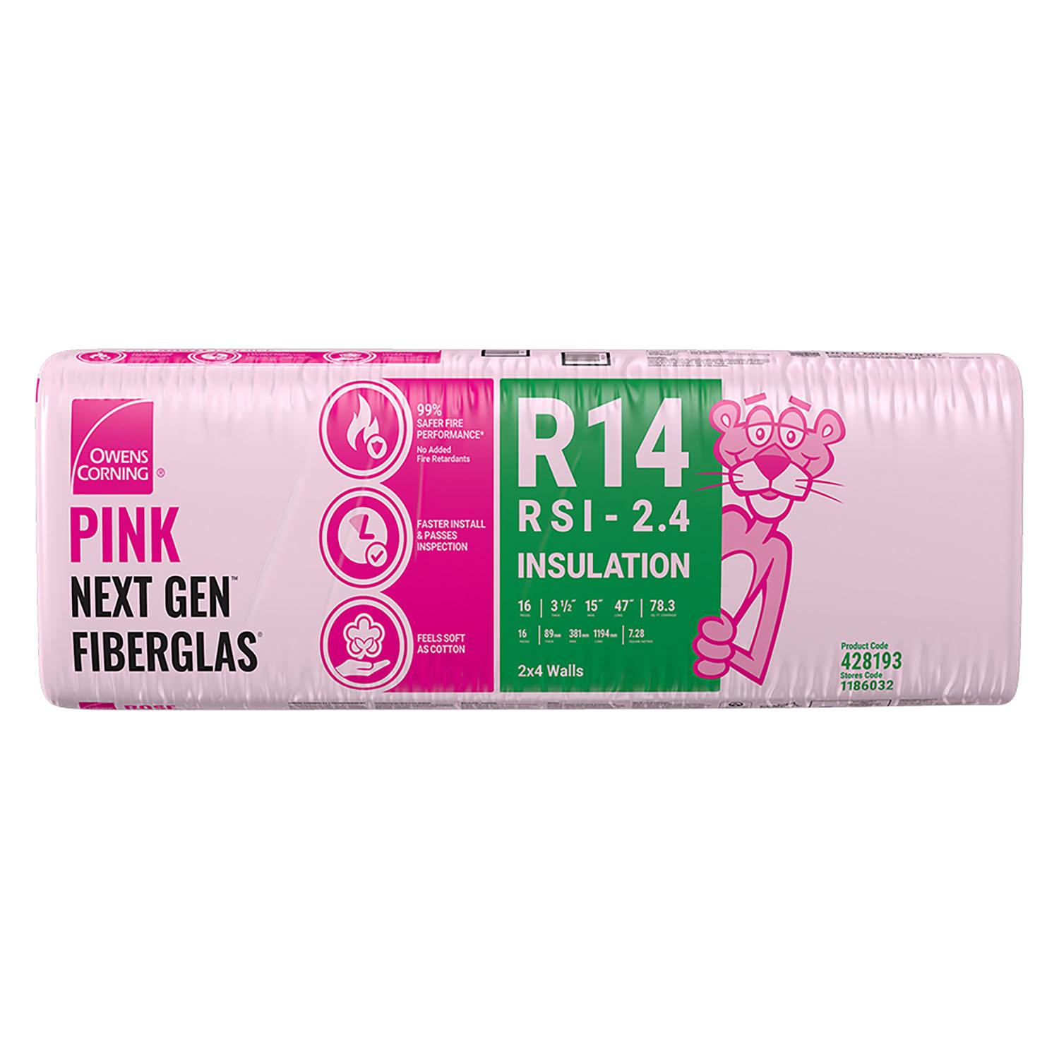 Isolation Owens Corning WS R14- 47" x 15" x 3-1/2"- 78,3 pi²