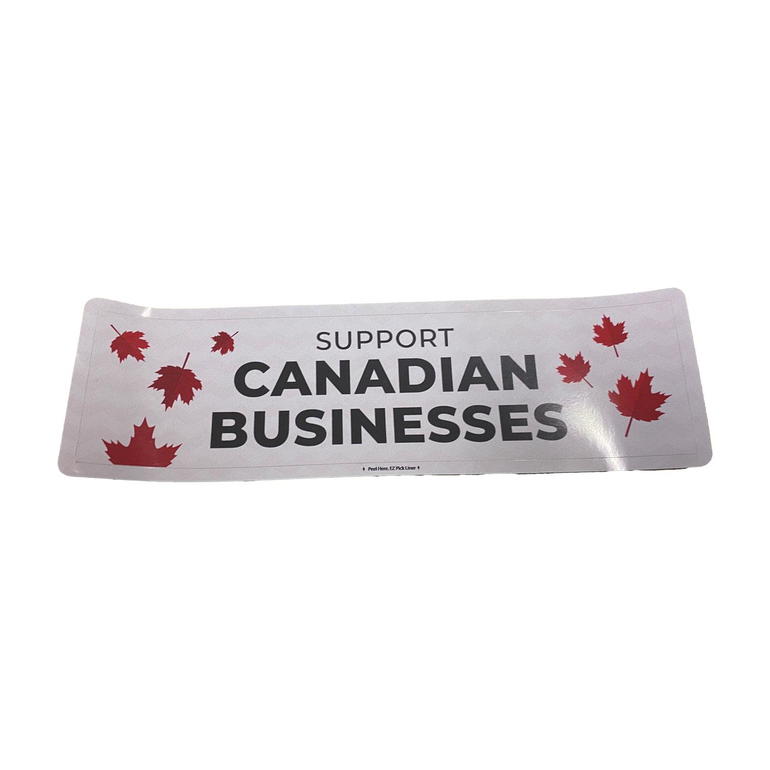 Vinyl Bumper Sticker-Support Canadian Businesses