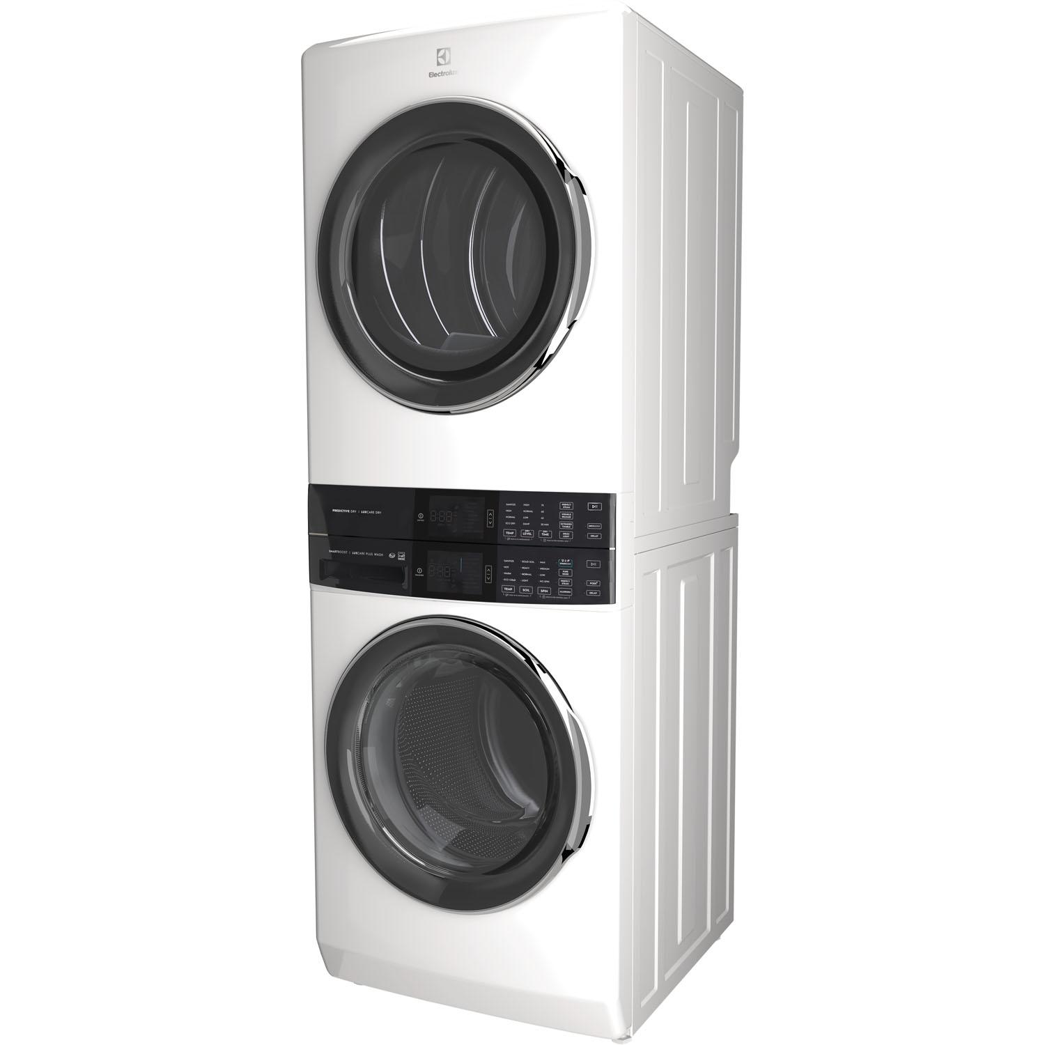White Laundry Tower with Smart Boost