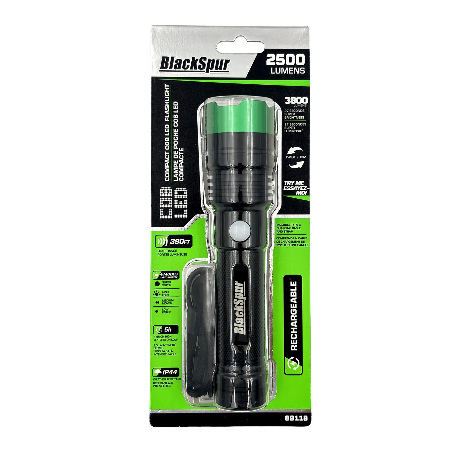 Lampe de poche rechargeable compacte à DEL COB