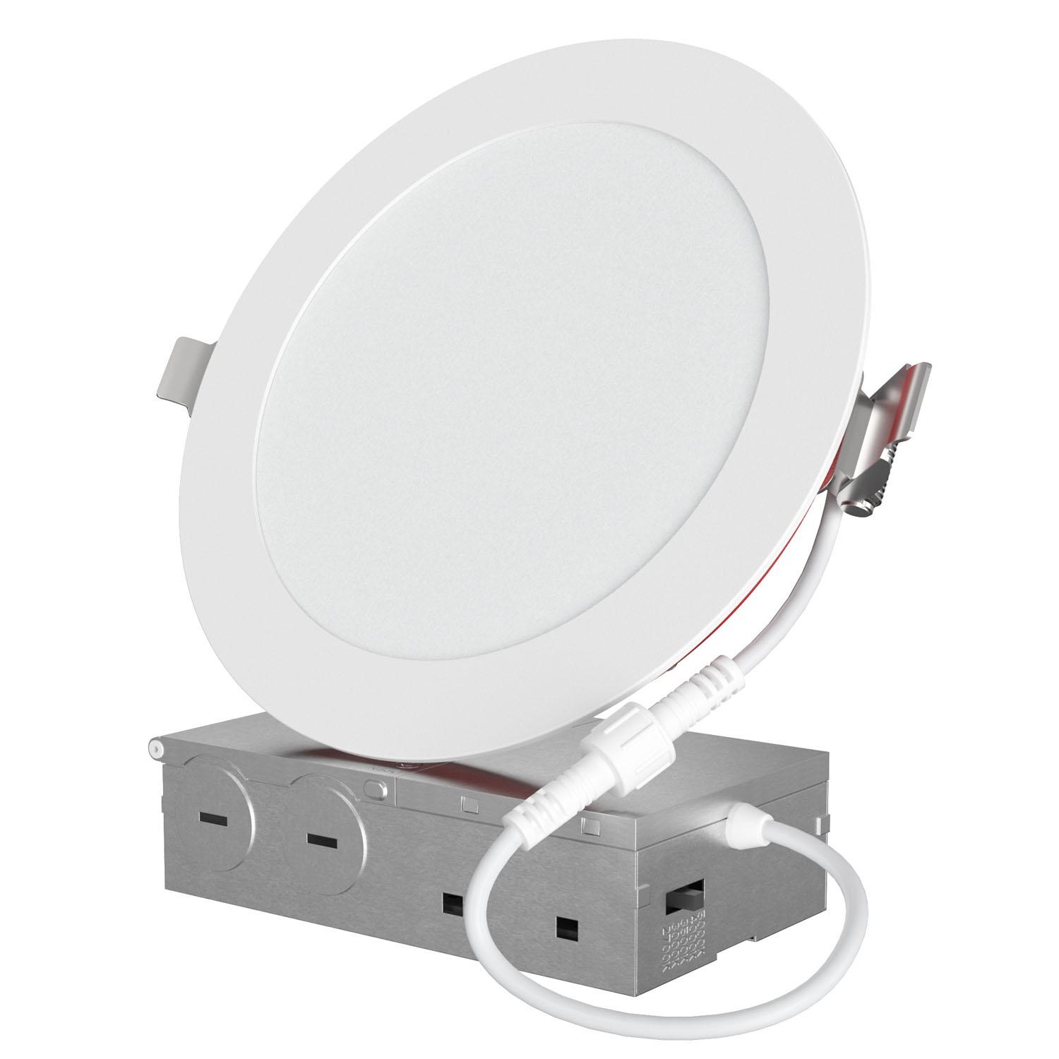 6" 12W Round Recessed LED light 2Hr Fire Rated - White